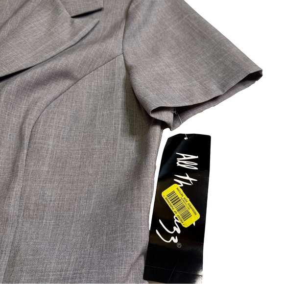 All That Jazz Gray 2 Piece Dress Set Size 9/10 Floral Embroidery on Dress NWT - Picture 7 of 17